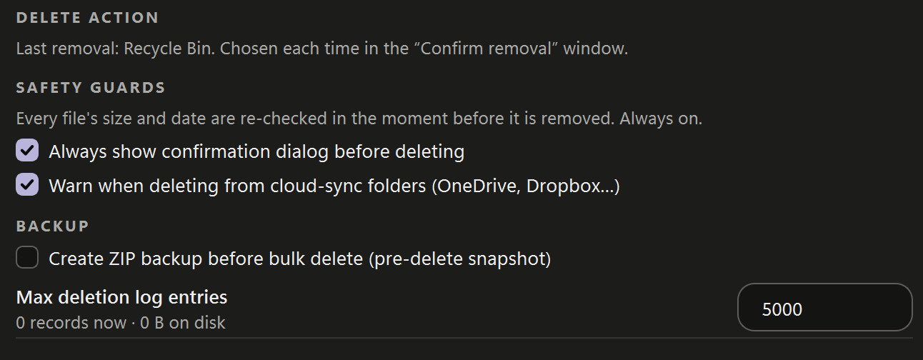 set delete